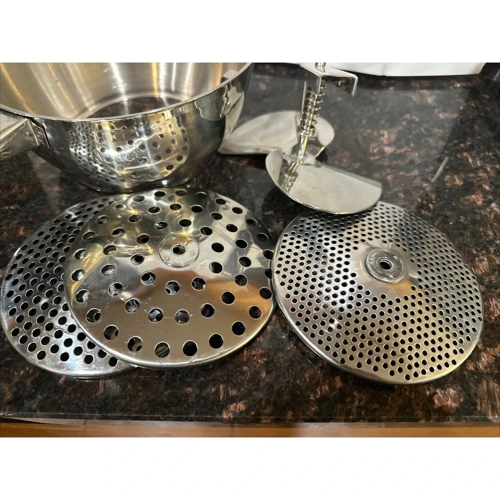 All-Clad Food Mill Stainless Steel 3 interchangeable disks